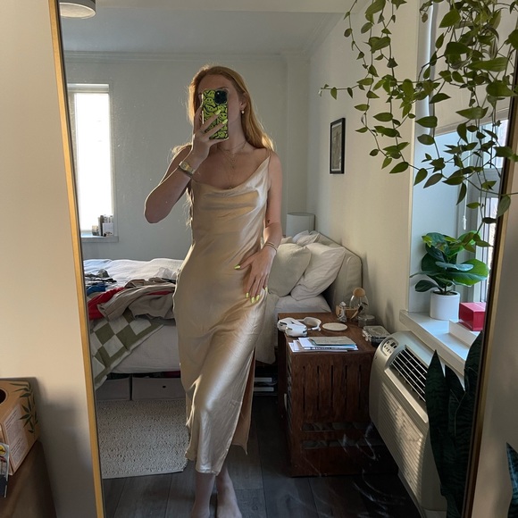 🥂PRINCESS POLLY CHAMPAGNE MIDI DRESS🥂 - Picture 3 of 6